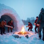 Expeditie poolcirkel bedrijfsuitje winter